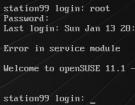 linux�û�����ʱ��Error in service module����