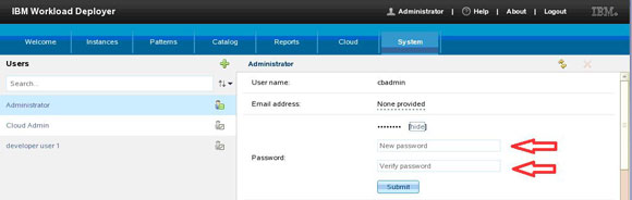 ���� cbadmin �û���������